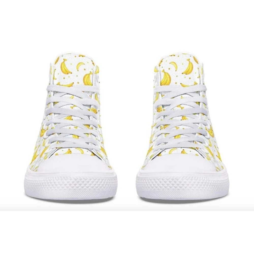 Raad Shop I Love Bananas Unisex Women's Sz 7/Men's Sz 5.5 /High Top Sneaker Shoe